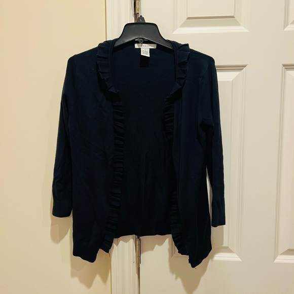 Grace Tops - Navy small cardigan